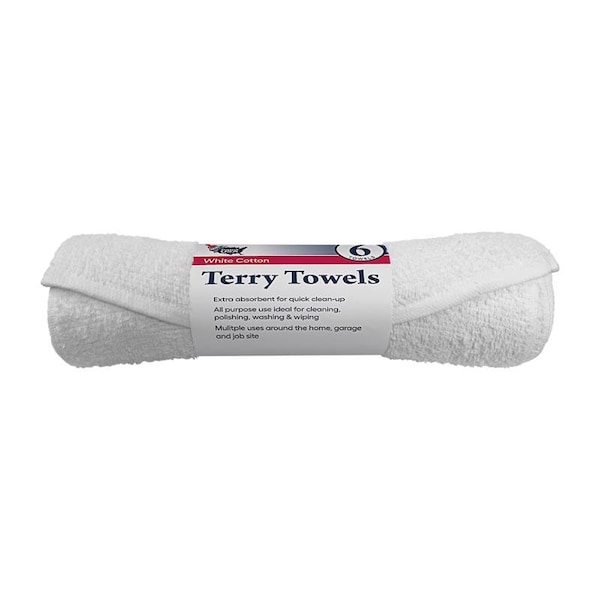 Paint Usa Cotton Terry Terry Towels 14 in. W X 17 in. L 6 pk T-00637-06 - main